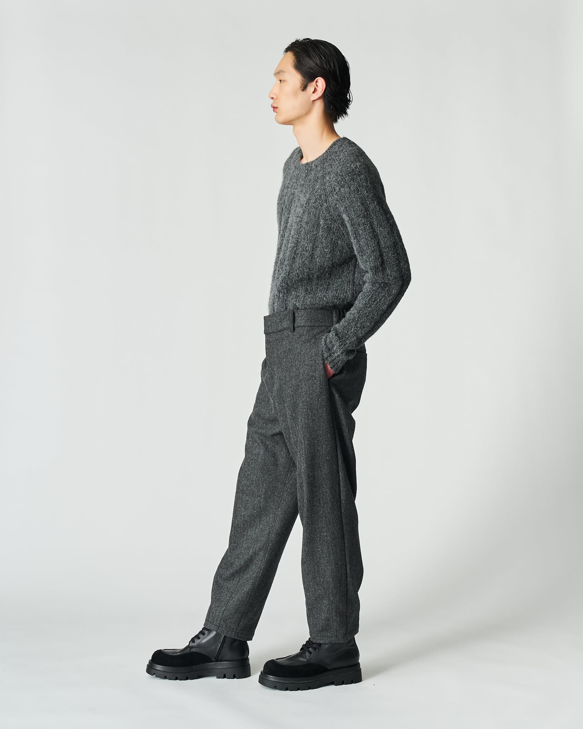 The Market Store | Pantalone Spinato Con Risvolto